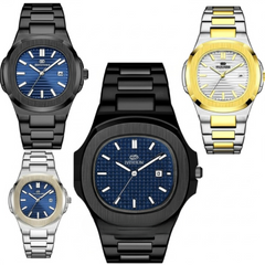 Bestwin Bw-137 Men’s Luxury Quartz Watch Stainless Steel Watch – Classic Analog Display, Stainless Steel Strap, Waterproof Design,