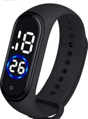 Digital Wrist Band Fashion Rubber Led Cell Operated Sports Unisex Watch Waterproof Men’s Watch Women
