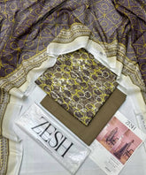 ✨ Zesh ✨ 3 Pieceunstitched Suit Zesh Summaer Lawn Collection 2025