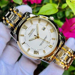 Original – Fngeen Men’s Calendar Fashion Casual Business Watch – Waterproof Explosion Model – Stainless Steel Watch For Men – Quartz Watch – With Box