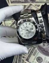 Rolex Men’s Formal Quartz Wrist Watch With Stainless Steel Strap ( With Random Box )