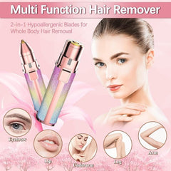 2 In 1 Electric Eyebrow Trimmer & Shaver – Rechargeable, Painless Hair Removal For Women