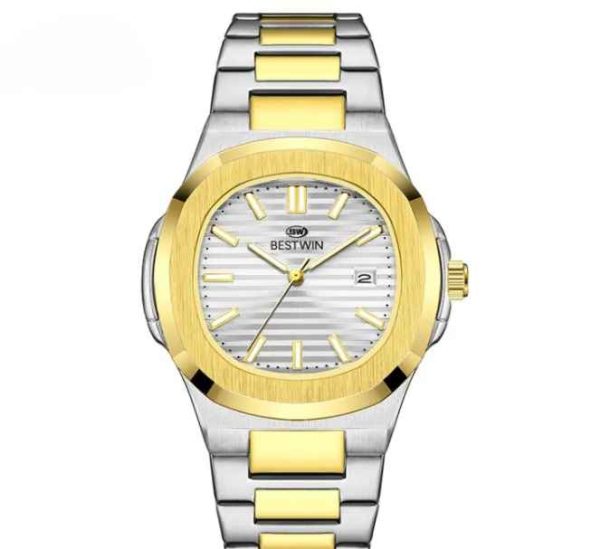 Bestwin Bw-137 Men’s Luxury Quartz Watch Stainless Steel Watch – Classic Analog Display, Stainless Steel Strap, Waterproof Design,