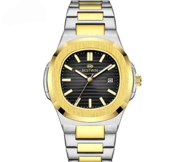 Bestwin Bw-137 Men’s Luxury Quartz Watch Stainless Steel Watch – Classic Analog Display, Stainless Steel Strap, Waterproof Design,
