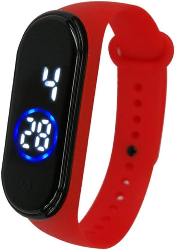 Digital Wrist Band Fashion Rubber Led Cell Operated Sports Unisex Watch Waterproof Men’s Watch Women